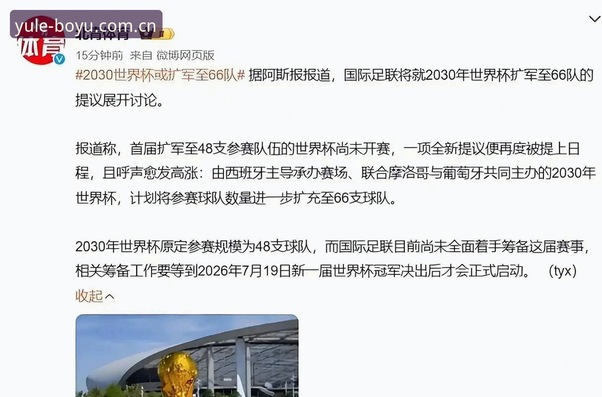 博鱼下载链接 揭秘世界杯扩军至66队的背后真相:中国男足的机会来了?